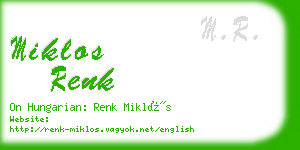 miklos renk business card